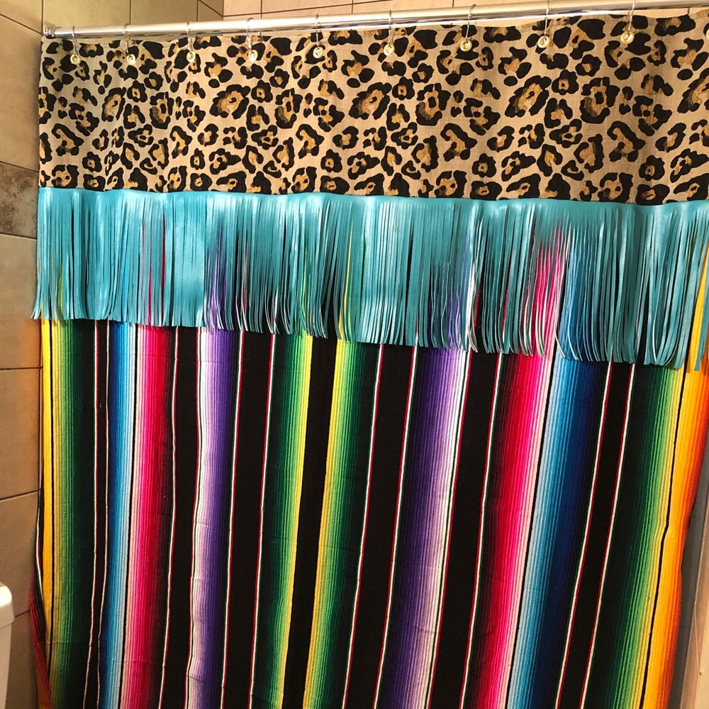 Serape shower curtain